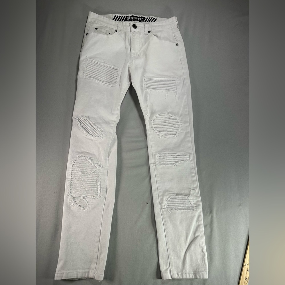 Women’s GSTR white patchwork jeans size 30 #743